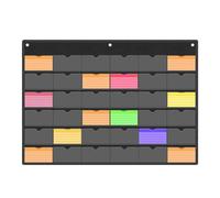 2pcs 36 Slot Plastic Index Card Holder, 2x3.5 Inch Organizer for Business Cards, Recipes, Contacts, VIP Membership Cards for Office, Kitchen, Home and Travel Use (Black)