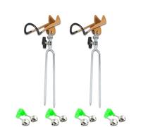 2PCS 360° Adjustable Fishing Stand - Stainless Steel Sea Fishing Tripod for River, Sea, Reservoir
