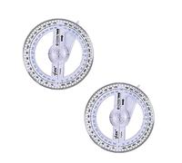 2PCS 360 Degree Angle Measure Circle Protractor 360 Degree Protractor for School Classroom Office Drafting Measuring