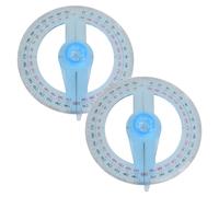 2Pcs 360 Degree Protractor Angle Measure Protractor Circle Protractor 12cm Plastic Protractor 360 Ruler Measuring Tool for Students and Children