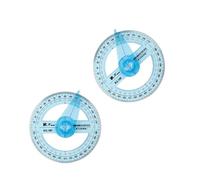 2PCS 360 Degree Protractor Ruler - Plastic Circle Protractor Measuring Tool for Students and Children - 10cm Angle Measurement Protractor Helix for School, Geometry, and Art Projects