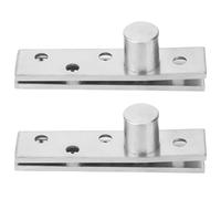 2pcs 360 Degree Rotary Pivot Hinges - Stainless Steel Rotating Door Hinges 75mm for Revolving Door Installation (Eccentric Shaft)