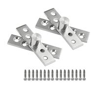 2Pcs 360° Door Pivot Hinge,Stainless Steel Rotation Hidden Door Centre Shaft Pivot Hinges,Heavy Duty Concealed Rotating Hinge (75 x 17 mm)