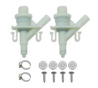 2PCS 385311641 RV Toilet Water Valve Set for Dometic Toilet 300 310 320 Pedal Flush Camper RV Toilet, Upgraded Stainless Steel Seal Material, Leak Proof and Freeze Resistant, Increase Service Life