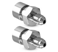2Pcs 3AN Male to M10x1.0 Inverted Flare Female Brake Line Adapter Fitting Fit for 3/16Inch Brake Lines Clutch Lines Turbocharger Oil Supply Oil Pressure Coolant and Power Steering Systems