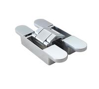 2pcs 3D Adjustable Concealed Wood Door Mute Cross Hinge Hidden Gate Heavy Duty Hinges Load-Bearing 80KG(Silver)