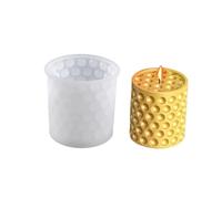 2PCS 3D Bubble Candle Molds Cylindrical Ball Silicone Making Supplies DIY Dessert Baking Aromatherapy Mould for Handmade(White04)