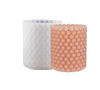 2PCS 3D Bubble Candle Molds Cylindrical Ball Silicone Making Supplies DIY Dessert Baking Aromatherapy Mould for Candles(White01)