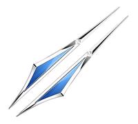 2Pcs 3D Car Side Doors Wing Emblem Badge Stickers,Self-adhesive Zinc Alloy Auto Sport Badges Emblems Exterior Accessories For All Cars Trucks SUV Motorcycles Autobike(Size:blue,Color:silver)