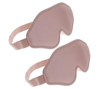 2pcs 3D Contour Sleep Mask with Eye Cups, Adjustable Strap, Pink | Memory Foam, Breathable Padding, Washable Design, for Side Sleepers, Home Use and Plane Trips