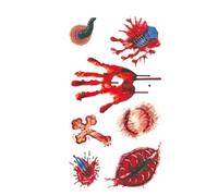 2pcs 3D Fake Scar Tattoos Sticker Realistic Wounds Scab Temporary Tattoo April Fools ' Day Makeup Stickers(05)