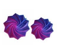 2PCS 3D Fidget, Fidget Star, 3D Printed Fidget - 17.5CM and 12CM Expanded Sensory Fidget Star with Honeycomb Hexagon Design, Handheld for Sensory Play and Focus, 3D Printed with Great Material