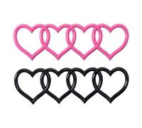 2PCS 3D Love Heart Logo Rear Trunk Emblem,ABS Car Badge Decal Sticker 3D Love Heart Shape Logo Rear Trunk Tail Label Badge Car Replacement for Audi A3 A4 A5 A6 A8