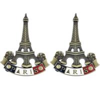 2Pcs 3D Metal Fridge Magnet Eiffel Tower Paris France Souvenir Gift Decor Refrigerator Magnets, Kitchen Accessories