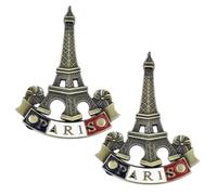 2Pcs 3D Metal Fridge Magnet Eiffel Tower Paris France Souvenir Gift Decor Refrigerator Magnets, Kitchen Accessories,Kitchen Refrigerator Decor