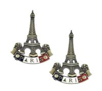2Pcs 3D Metal Fridge Magnet Eiffel Tower Paris France Souvenir Gift Decor Refrigerator Magnets, Refrigerator Magnets, Kitchen Accessories