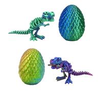 2PCS 3D Printed Dinosaur, 3D Printed Animals, 3D Printed Fidget Toy, Decoration for Home & Office, Desktop Exhibits, Stress Relief, Dinosaur Toy Set, Kids & Adults