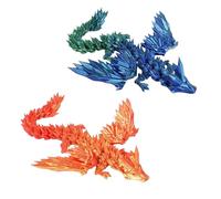 2PCS 3D Printed Dragon Figurines, PLA Material 3D Printed Fidget Toy, Desktop Decoration & Collectible Ornaments Dragon Toys (A2)