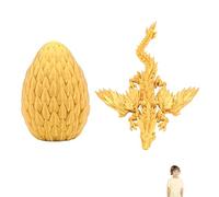 2PCS 3D Printed Dragons, 3D Printed Toys for Kids, Fantasy Dragon Toy with Golden Egg, Christmas Easter Birthday Gift, Home Desk Decor Desk Toys for Kid Teen Boy Girls