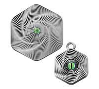 2Pcs 3D Printed Hexagonal Finger Toys - Fractal Fidget Hexagon 3d Printed Fidget Toy for Anti-Anxiety and Stress Relief (Black-Silver)