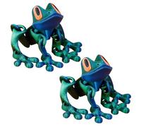 2PCS 3D Printed Magnetic Frog Fridge Magnets, 10x4x2cm Cartoon-like Magnetic Frog Refrigerator With Movable Joints, One-piece Molding Process, Suitable For Home Desktop Decoration
