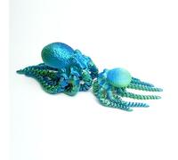 2PCS 3D Printed Octopus Model,Flexible Soft Bodied Animals Toy Statue,Child and Mother Octopus,Movable Joints,Home Office Decor,Interesting Toys for Autism/ADHD,Festival Gifts toco (Colourful A)