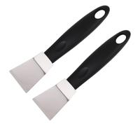 2pcs 3D Printer Scraper Set, Stainless Steel Curved Head Scraping Tools for Model Removal Durable 3D Printer Bed Accessories with Non-Slip Plastic Grip