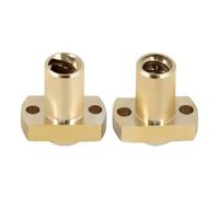 2pcs 3D Printer T8 Lead Screw Nuts Brass H Flange Nut Pitch DIY Trapezoidal Parts(2pcs H Flange Nuts,Lead 2mm)