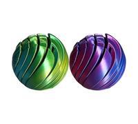 2PCS 3D Printing Rotating Ball Fidget Toy, Gear Liquid Flow Ball, Sensory Fidget Stress Relief Toy, Twistable Desk Toys For Offices Classroom Commuting Waiting Rooms (Green, Purple)