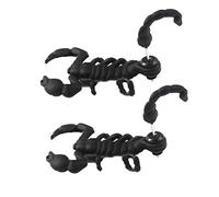 2pcs 3D Punk Earrings Creative Scorpion Shape Piercing Animal Earrings Fashion Double Sided Stud Halloween Weird Earrings for Women Men Black