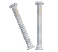 2pcs 3D Roman Column Wall Decal White Greek Style Decor Sticker | PVC Material, Removable without Damage, Realistic Stone Texture, Suitable for Weddings, Photographers, Rental Apartments