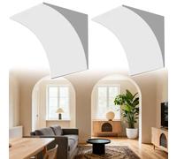 2Pcs 3D Rounded Doorway Arch Kit, Precurved Half Circle Wall Molding - Arch Kit for Corner, for Home Cafe Office Restaurant Renovations(34x34x34cm/13.4x13.4x13.4")