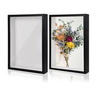 2PCS 3D Shadow Box, A4 Picture Frames Black Photo Frame Wooden Deep Box Frame for Filling Objects Crafts Flowers Medals 314 x 227 mm