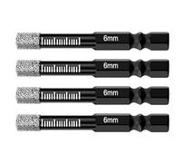 2PCS/3PCS/4PCS/5PCS/7PCS Dry Diamond Drill Bits For Granite Porcelain Tile Ceramic Marble Drilling Hex Shank Drill Bits Tools(4PCS SET 2 6mm)