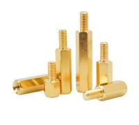 2PCS/3PCS/5PCS/10PCS/20PCS/30PCS/40PCS/50PCS Hex Brass Male Female Motherboard Standoff Mount M4 Thread 6mm Board Rack Stud Threaded Pillar Column Spacer Screw(24mm (20pcs))