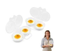 2PCS/3PCS Poached Egg Moulds, with Lid and Handle Microwave Poached Egg Maker 2 Food Grade PP,Reusable Nonstick for Home Breakfast,Kitchen Gadgets,A