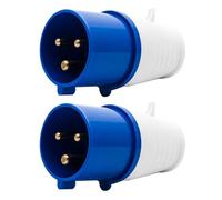 2PCS 3Pin 16A Industrial Plug, IP44 Industrial Plug, 3Pin Waterproof Connector Plug, Industrial Site Plug, IP44 Camping Caravan Industrial Plug, Male 3 Pin Replacement Industrial Site Plug