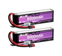2PCS 3S Lithium Battery 11.1V 80C 8000mAh with T-plug, suitable for RC Cars, Trucks, off-road Vehicles, Quadcopters, Aerial Photography Drones and Remote-Controlled Aeroplanes and Helicopters