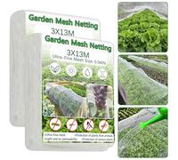 2PCS 3x13M Insect Netting,Fine Mesh Garden Protection Netting for Vegetables Plants Flowers Crops,Row Covers for Raised Bed from Birds Deer Squirrels Barrier Pest