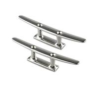 2PCS 4" 5" 6" 8" Combo Mooring Cleat 2 Hole 316 Stainless Steel Polished Boat Cleats For Marine Boat Deck Rope Tie Yacht,for Boat RV Accessories(2PCS 10inch)