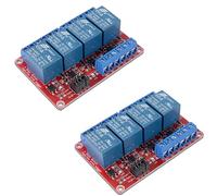 2pcs 4 Channel 5V Relay Module with Optocoupler High or Low Level Trigger Expansion Board for Raspberry Pi Arduino (5V)