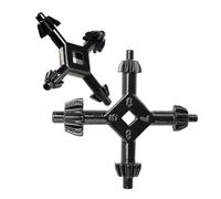 2pcs 4 In 1 Drill Chuck Key Hand Drill Key Drill Chuck Wrench For Tighten Drills Chuck Universal Combination Hand 3/8 1/2 3/4 1 Inch Chuck Key（L+ S）,for Bosch, Ma-kita Drills & Impact Drivers