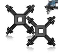 2Pcs 4 in 1 Drill Chuck Key Wrench, 1/4" 3/8" 1/2" 5/8" Sizes Chuck Key for Drill Press 4 way Professional Replacement Tool for Electric Drills Chucks, Compatible with Drills Press & Power Tool Chucks