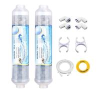 2pcs 4-in-1 Multifunctional Mineralization Filter Element, Small Straight Tube Mixed Filter Element, Increase pH and Calcium and Magnesium, Sink Replacement Water Filter