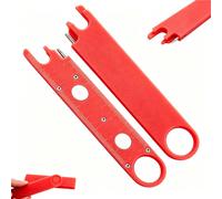 2PCS 4-in-1 Needle Threader, Sewing Seam Guide and Ripper, Quick Threading Device for Sewing Machine Needle Threading, for Quilting Alterations Tailoring (RED)