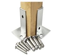 2Pcs 4 Pcs Adjustable Pergola Post Base, Heavy Duty Wood Fence Post Anchor Base/Fence Post Repair Post Bracket for Porch Railing Support Stair Handrails Mailbox Posts (Color : 2 PCS)