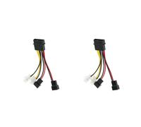 2Pcs 4-Pin to 3-Pin Fan Power Cable Adapter Connector Computer Cooling Fan Cables 12V/5V for CPU PC Case Fan