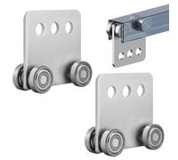 2Pcs 4 Wheel Trolley Assembly Rollers Four Bearing Trolley Assembly for 1-5/8" Wide and All 1-5/8" or Taller Strut Channel