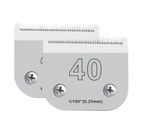 2PCS 40 Blades Dog Grooming Blades Compatible with Andis Dog Clippers,Dog Clipper Blades Compatible with Oster A5,Wahl km10 Dog Clippers for Animal Dog Cat Horse,Stainless-Steel Blade Sharp