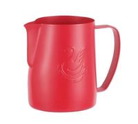 2pcs 400ml/600ml Elegant Stainless Steel Coffee Pitcher Milk Frothing Cup Cream Maker Barista Craft Espresso Latte Art Jug Tool(Red,600ml)